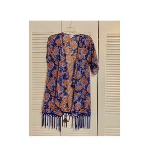 Lularoe paisley print Kimono